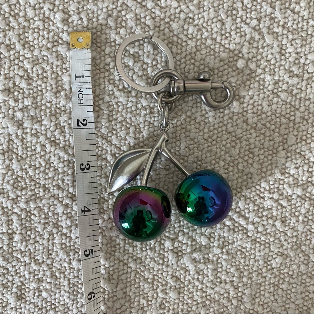 Colorful Cherry Keychain Silver Hardware - Picture 3 of 5